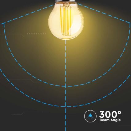 LED Lemputė FILAMENT AMBER G45 E27/4W/230V 2200K