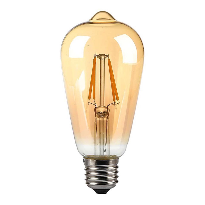 LED Lemputė FILAMENT AMBER ST64 E27/8W/230V 2200K