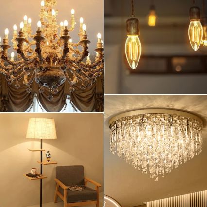 LED Lemputė FILAMENT C35 E14/8W/230V 2700K - Aigostar