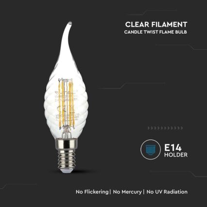 LED Lemputė  FILAMENT E14/4W/230V 3000K