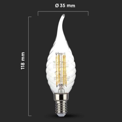 LED Lemputė  FILAMENT E14/4W/230V 3000K