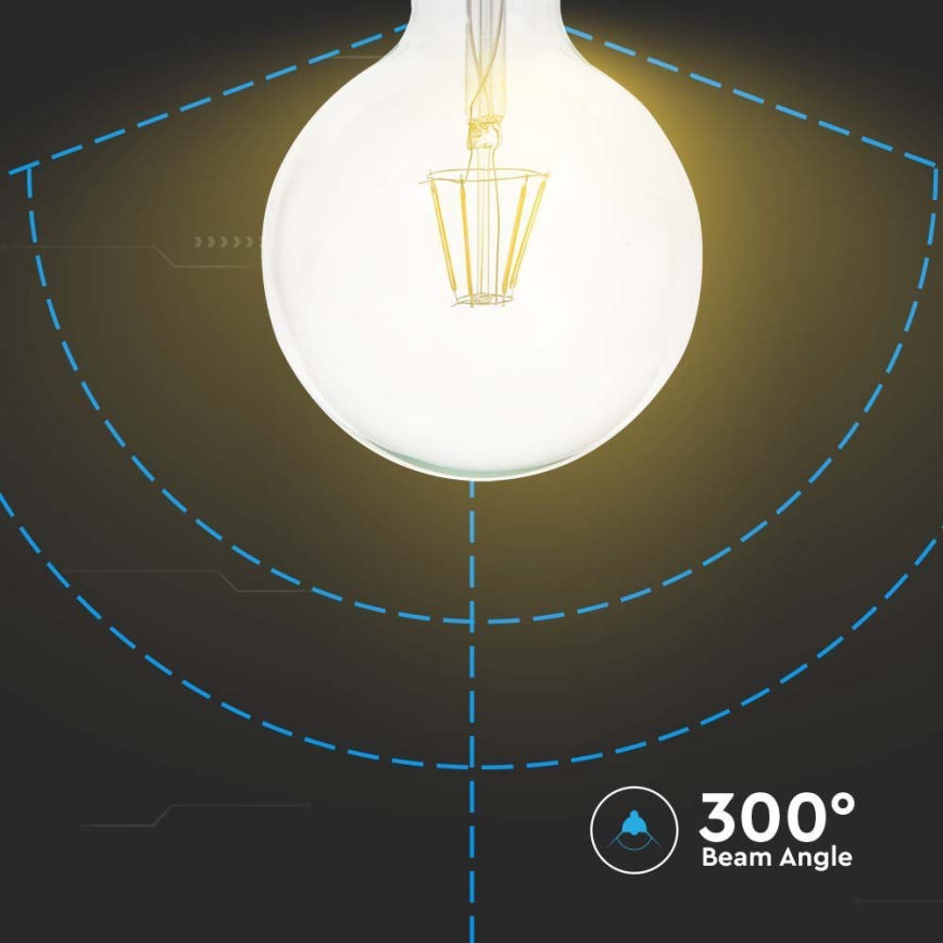 LED Lemputė FILAMENT G125 E27/10W/230V 3000K