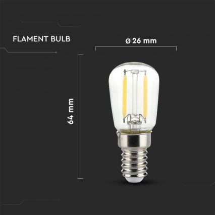 LED lemputė FILAMENT ST26 E14/2W/230V 3000K