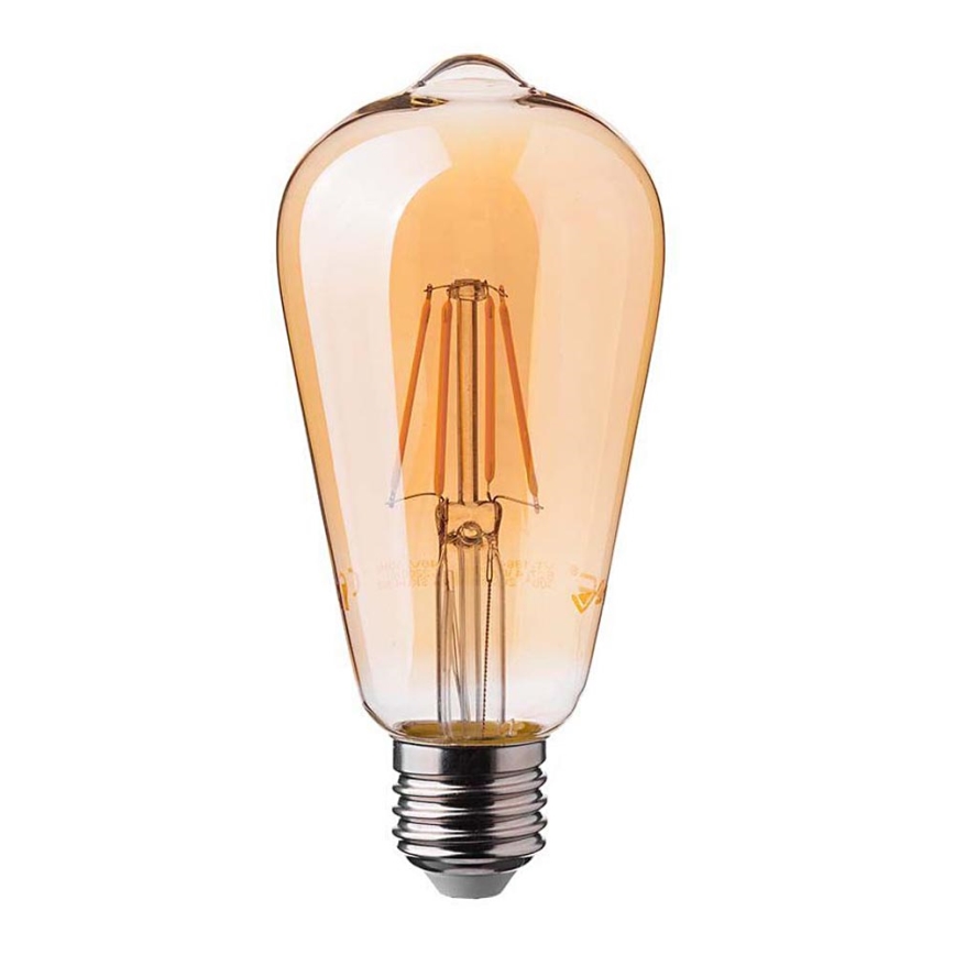 LED Lemputė FILAMENT ST64 E27/6W/230V 2200K