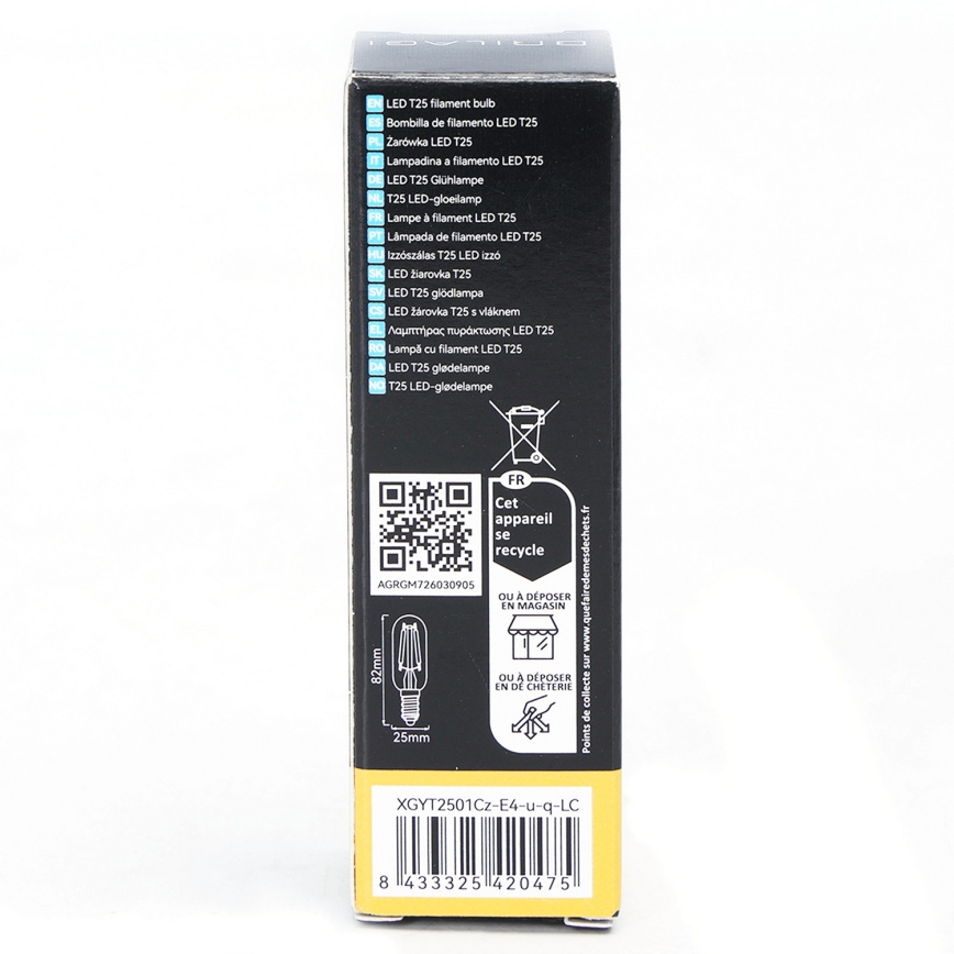 LED lemputė FILAMENT T25 E14/4W/230V 3000K - BRILAGI