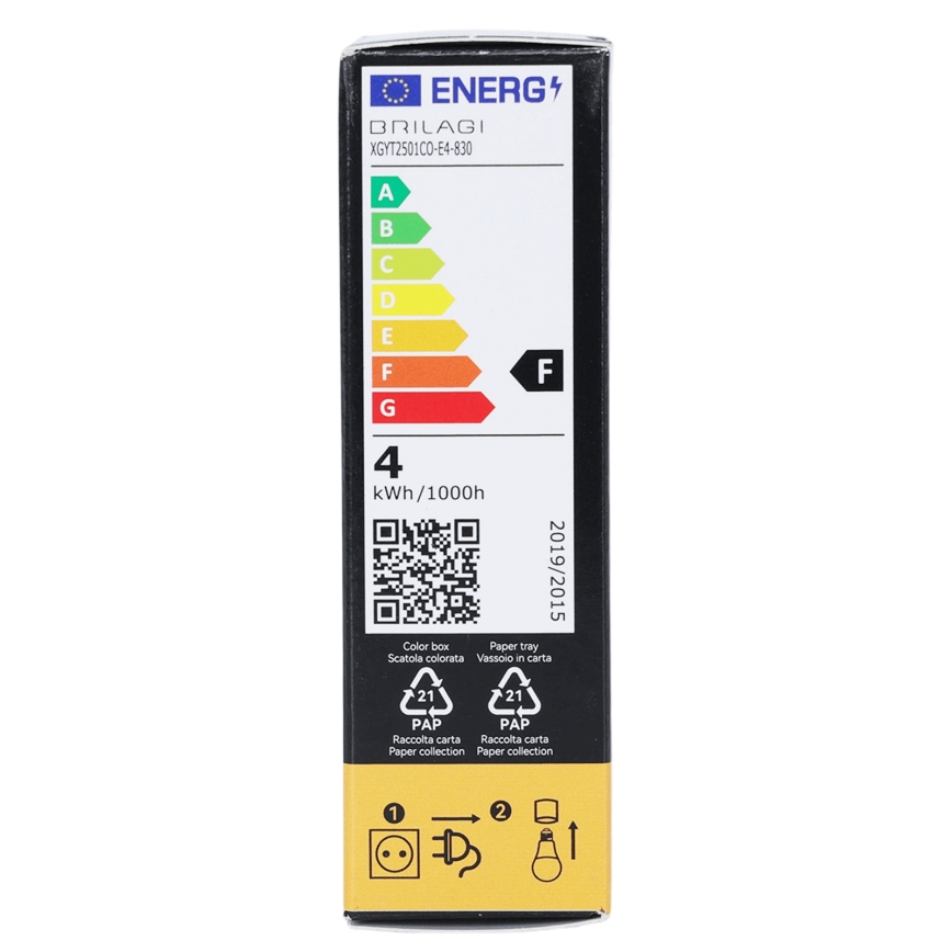 LED lemputė FILAMENT T25 E14/4W/230V 3000K - BRILAGI