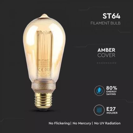 LED Lemputė FILAMENT VINTAGE E27/4W/230V 1800K Art Edition