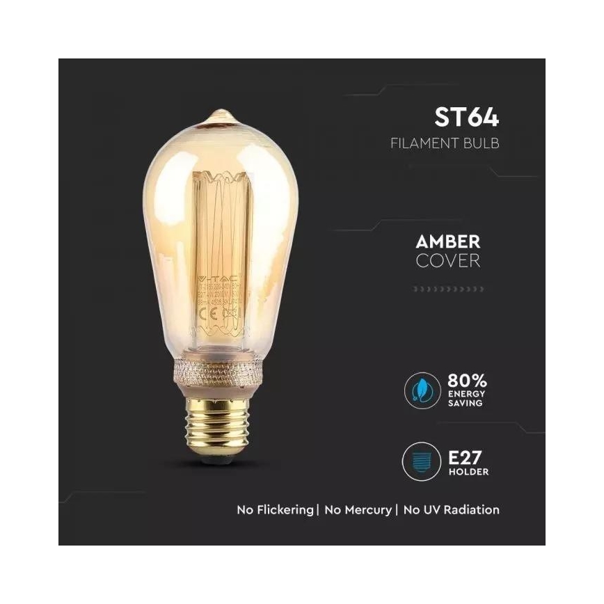 LED Lemputė FILAMENT VINTAGE E27/4W/230V 1800K Art Edition