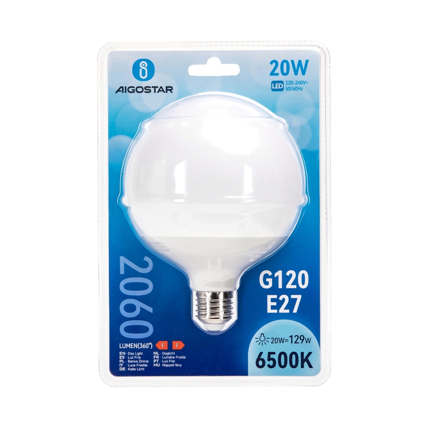 LED lemputė G120 E27/20W/230V 6500K - Aigostar
