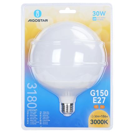 LED lemputė G150 E27/30W/230V 3000K - Aigostar