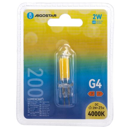 LED lemputė G4/2W/12V 4000K - Aigostar