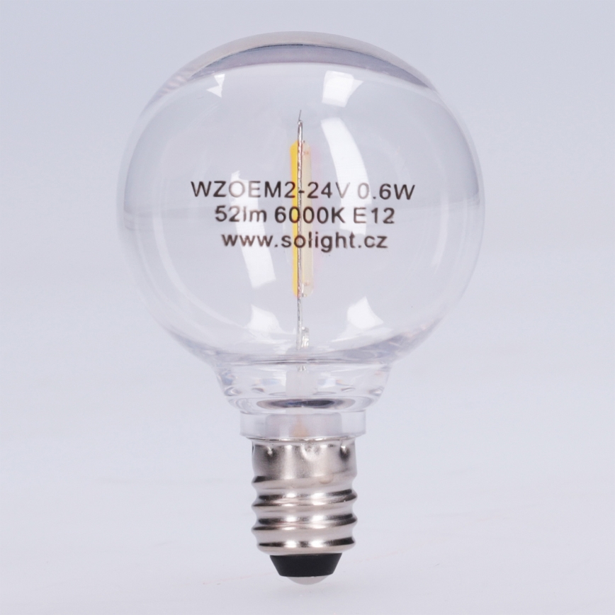 LED lemputė G40 E12/0,6W/24V 6000K - Brilagi