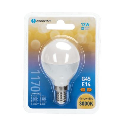 LED lemputė G45 E14/12W/230V 3000K - Aigostar