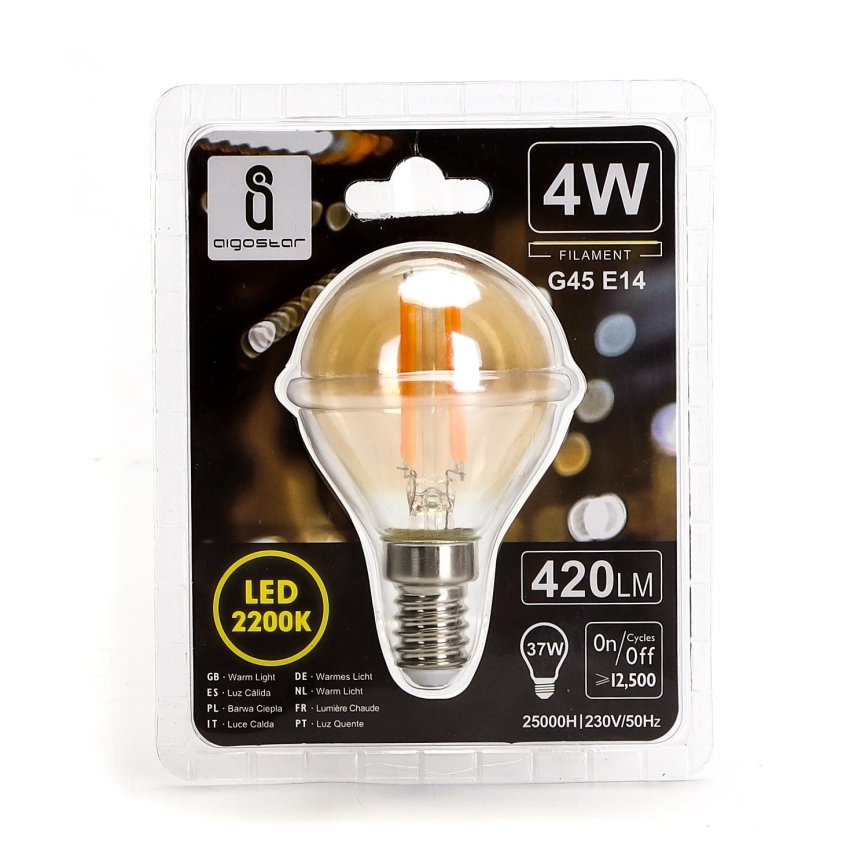 LED lemputė G45 E14/4W/230V 2200K - Aigostar