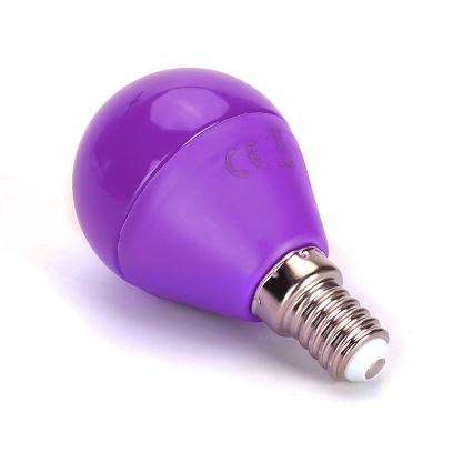 LED Lemputė G45 E14/4W/230V violetinė - Aigostar