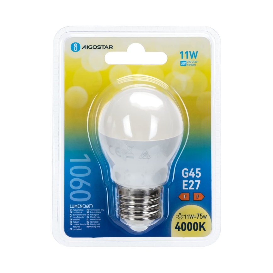 LED lemputė G45 E27/11W/230V 4000K - Aigostar