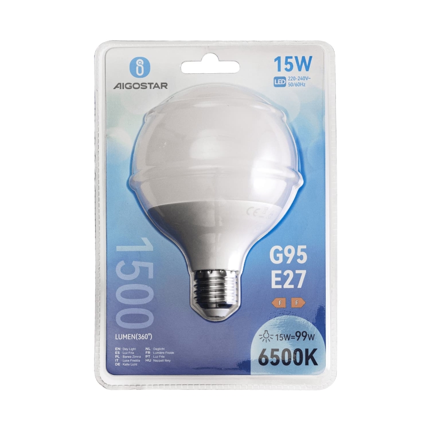 LED lemputė G95 E27/15W/230V 6500K - Aigostar