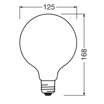LED lemputė GLOBE CLASSIC FILAMENT G125 E27/11,6W/230V 4000K - Ledvance