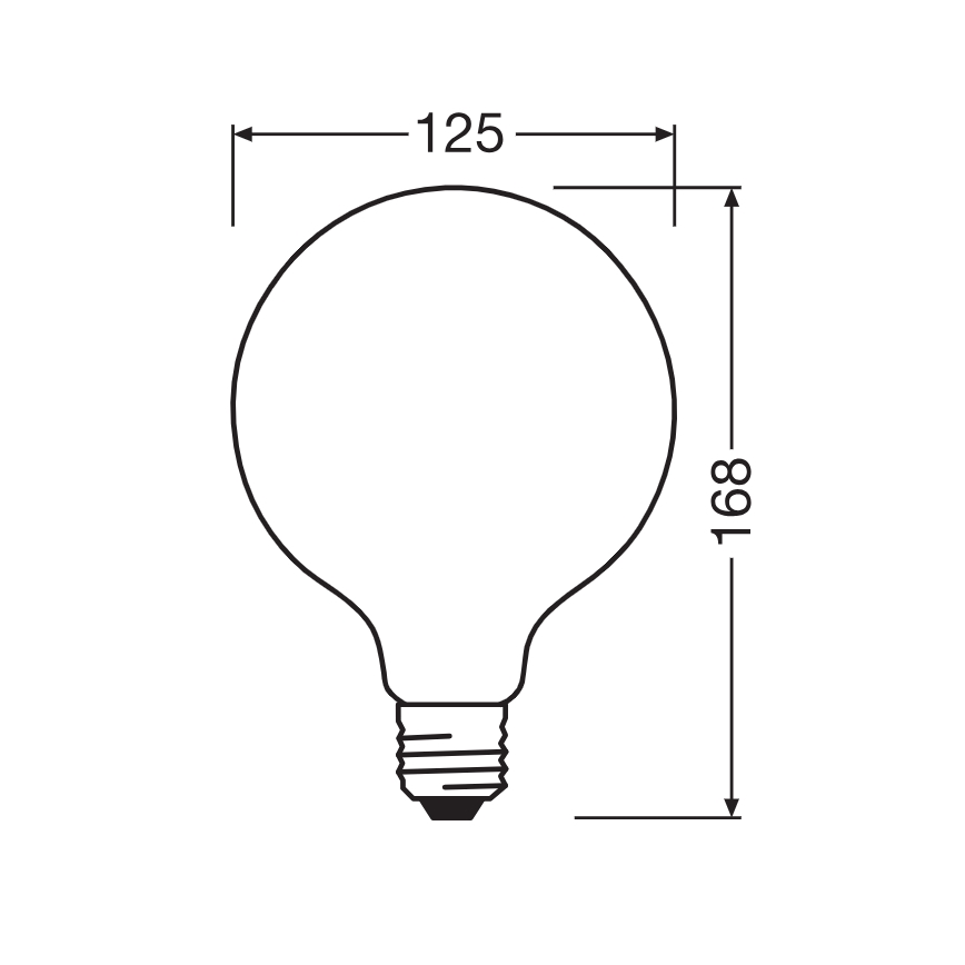 LED lemputė GLOBE CLASSIC FILAMENT G125 E27/11,6W/230V 4000K - Ledvance