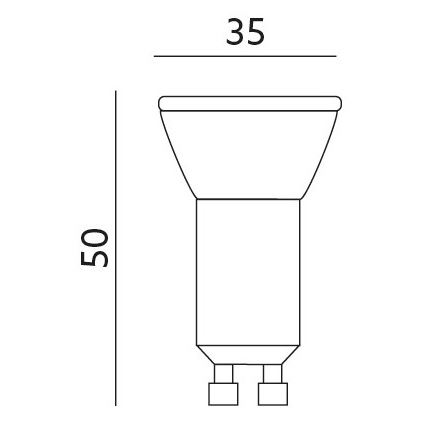 LED lemputė GU10-MR11/4W/230V 3000K