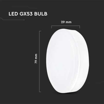 LED lemputė GX53/6,4W/230V 3000K