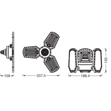 LED lemputė HIGHBAY E27/40W/230V 4000K - Osram