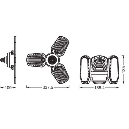 LED lemputė HIGHBAY E27/60W/230V 4000K - Osram
