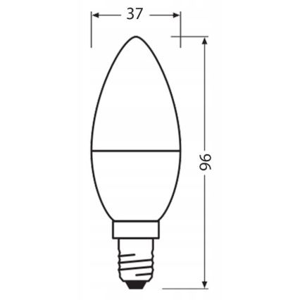 LED lemputė iš perdirbto plastiko B40 E14/4,9W/230V 2700K - Ledvance