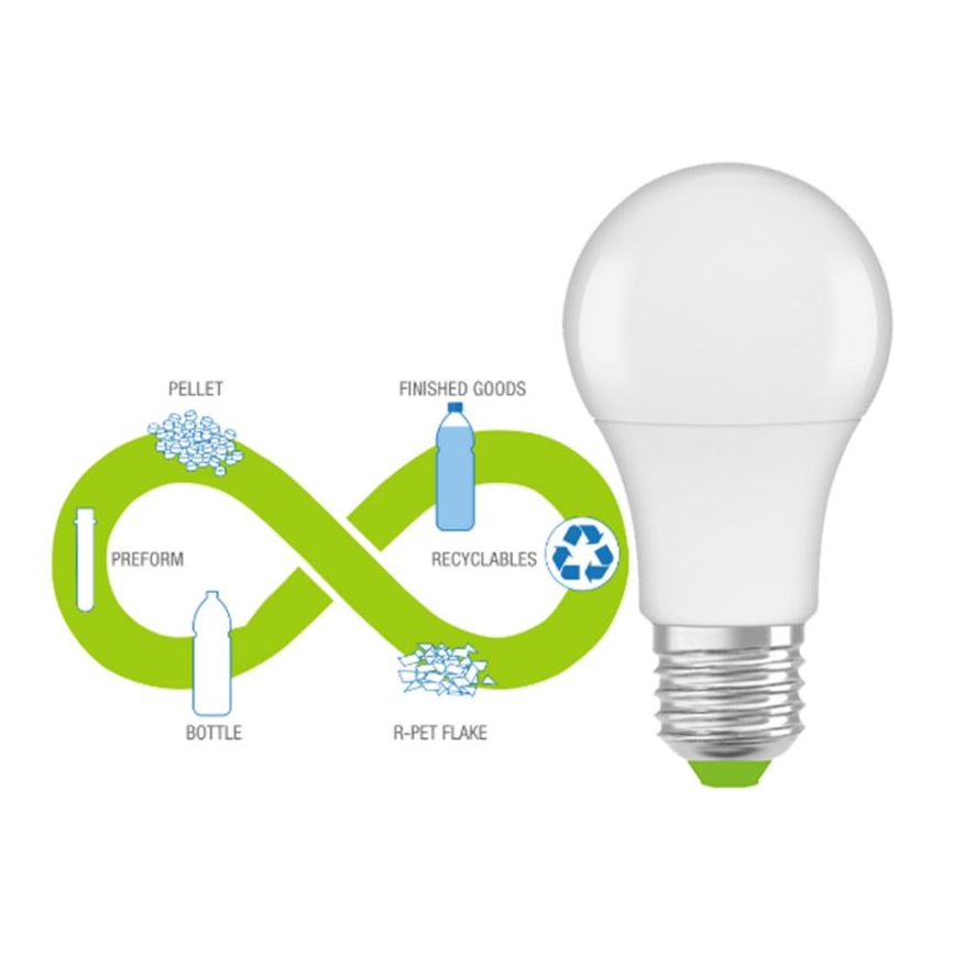 LED lemputė iš perdirbto plastiko E27/10W/230V 4000K - Ledvance