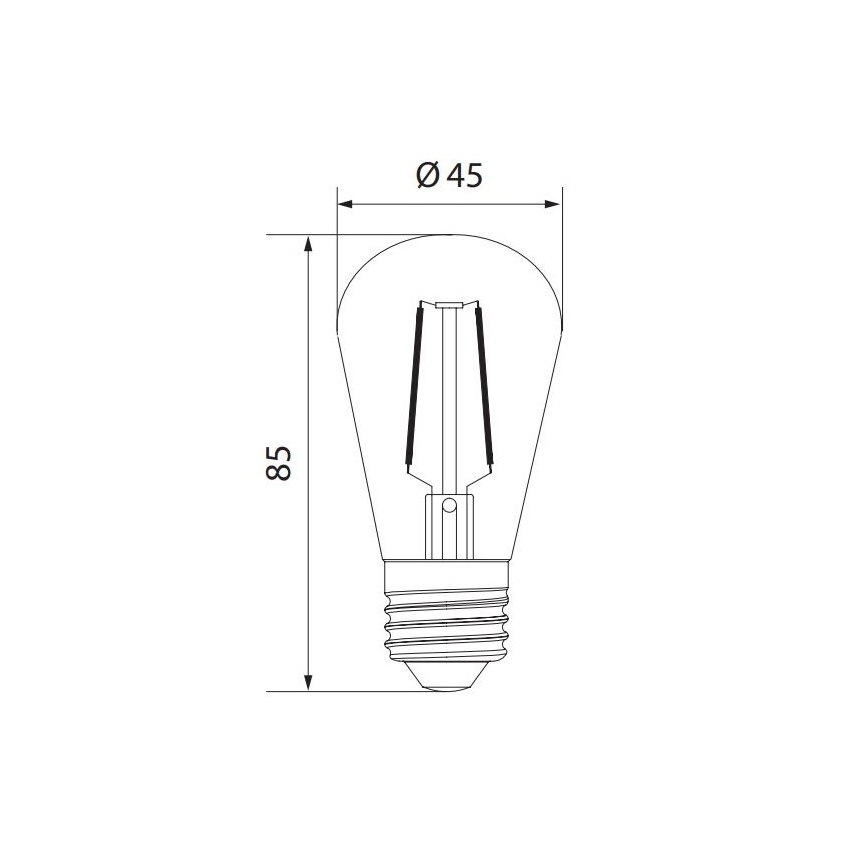 LED Lemputė LEDSTAR CLASIC ST45 E27/1W/230V 3000K