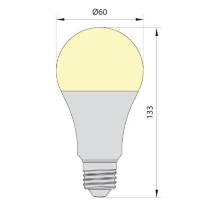 LED Lemputė LEDSTAR ECO A65 E27/20W/230V 4000K