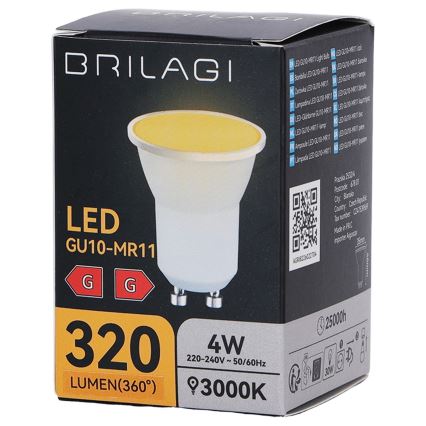 LED lemputė MR11 GU10/4W/230V 3000K - BRILAGI