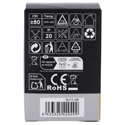 LED lemputė MR11 GU10/4W/230V 3000K - BRILAGI