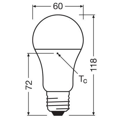 LED Lemputė pagaminta iš perdirbto plastiko A100 E27/14W/230V 4000K - Osram