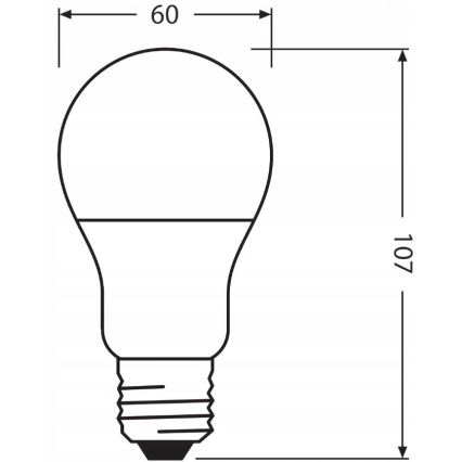 LED Lemputė pagaminta iš perdirbto plastiko A60 E27/8,5W/230V 2700K - Ledvance