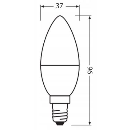 LED Lemputė pagaminta iš perdirbto plastiko B40 E14/4,9W/230V 4000K - Ledvance