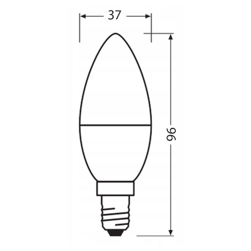 LED Lemputė pagaminta iš perdirbto plastiko B40 E14/4,9W/230V 4000K - Ledvance