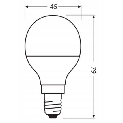 LED Lemputė pagaminta iš perdirbto plastiko P45 E14/4,9W/230V 2700K - Ledvance