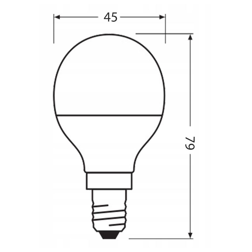 LED Lemputė pagaminta iš perdirbto plastiko P45 E14/4,9W/230V 2700K - Ledvance