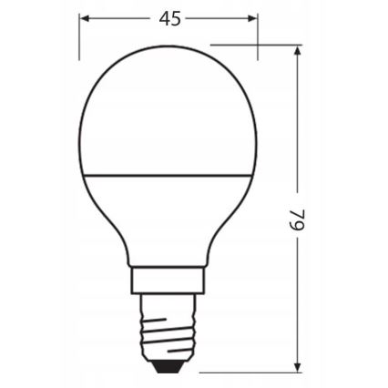 LED Lemputė pagaminta iš perdirbto plastiko P45 E14/4,9W/230V 4000K - Ledvance