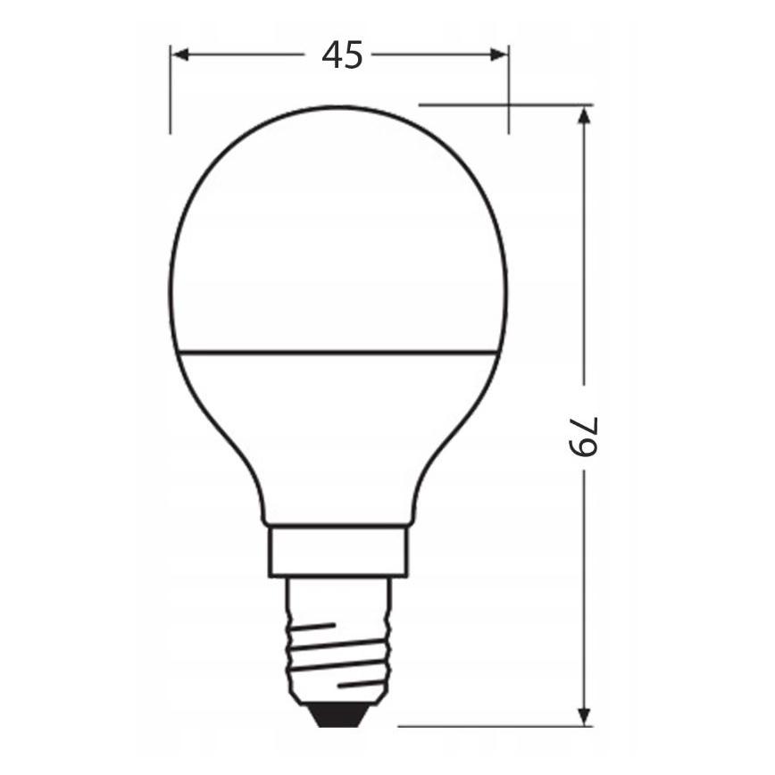 LED Lemputė pagaminta iš perdirbto plastiko P45 E14/4,9W/230V 4000K - Ledvance