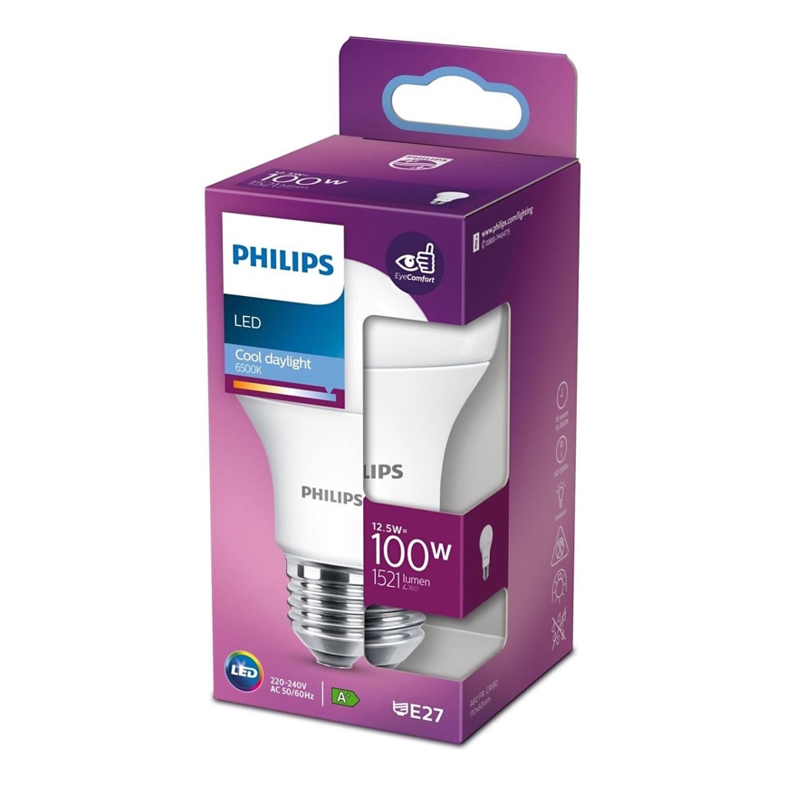 LED Lemputė Philips A60 E27/12,5W/230V 6500K