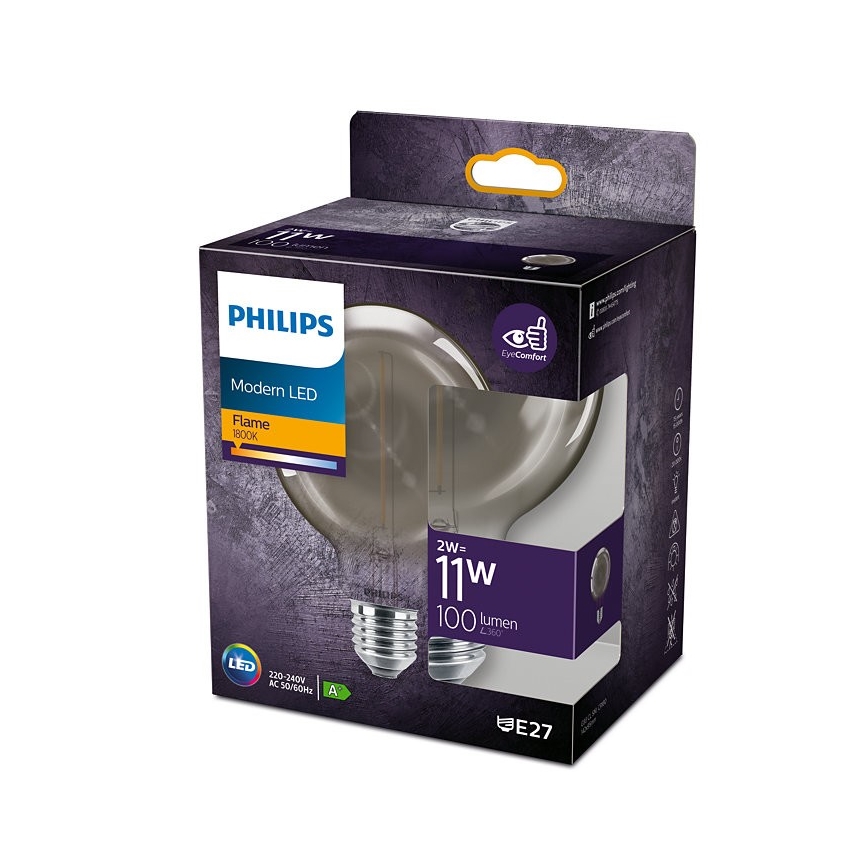 LED Lemputė Philips E27/2W/230V 1800K