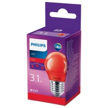 LED Lemputė Philips E27/3,1W/230V raudona