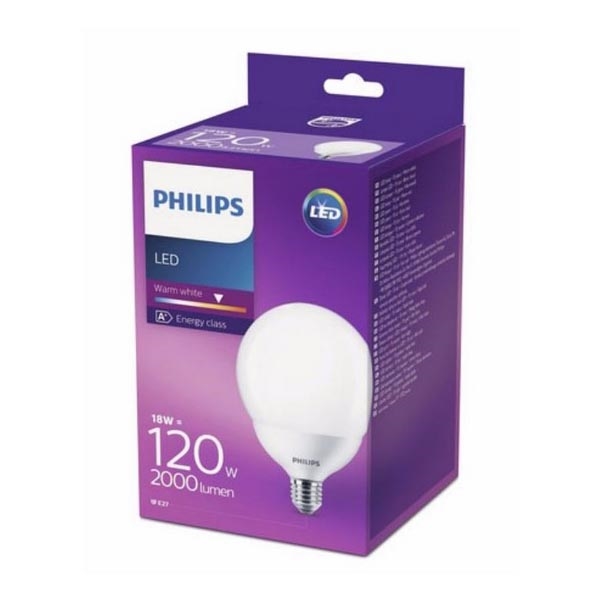 LED Lemputė Philips G120 E27/18W/230V 2700K