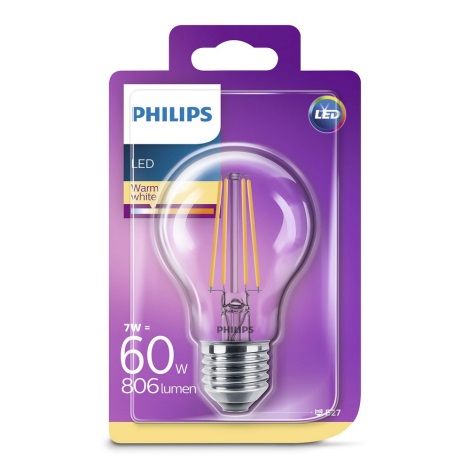 LED Lemputė Philips VINTAGE A60 E27/7W/230V 2700K