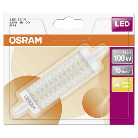 LED Lemputė R7s/12,5W/230V 2700K - Osram 118 mm