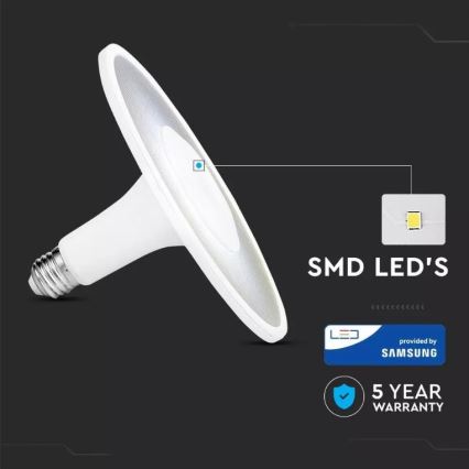 LED Lemputė SAMSUNG CHIP UFO E27/18W/230V 120° 6400K
