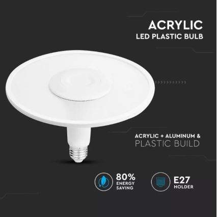 LED Lemputė SAMSUNG CHIP UFO E27/18W/230V 120° 6400K