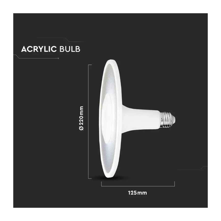 LED Lemputė SAMSUNG CHIP UFO E27/18W/230V 120° 6400K